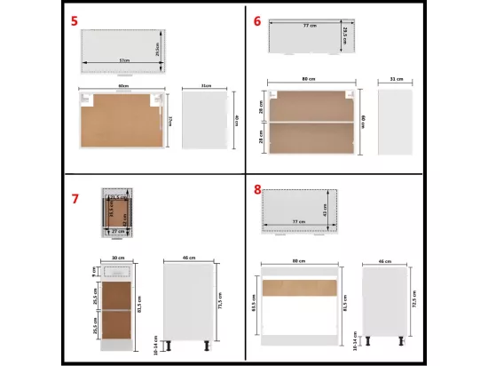 Ensemble de meubles de cuisine 11 pcs Blanc Aggloméré