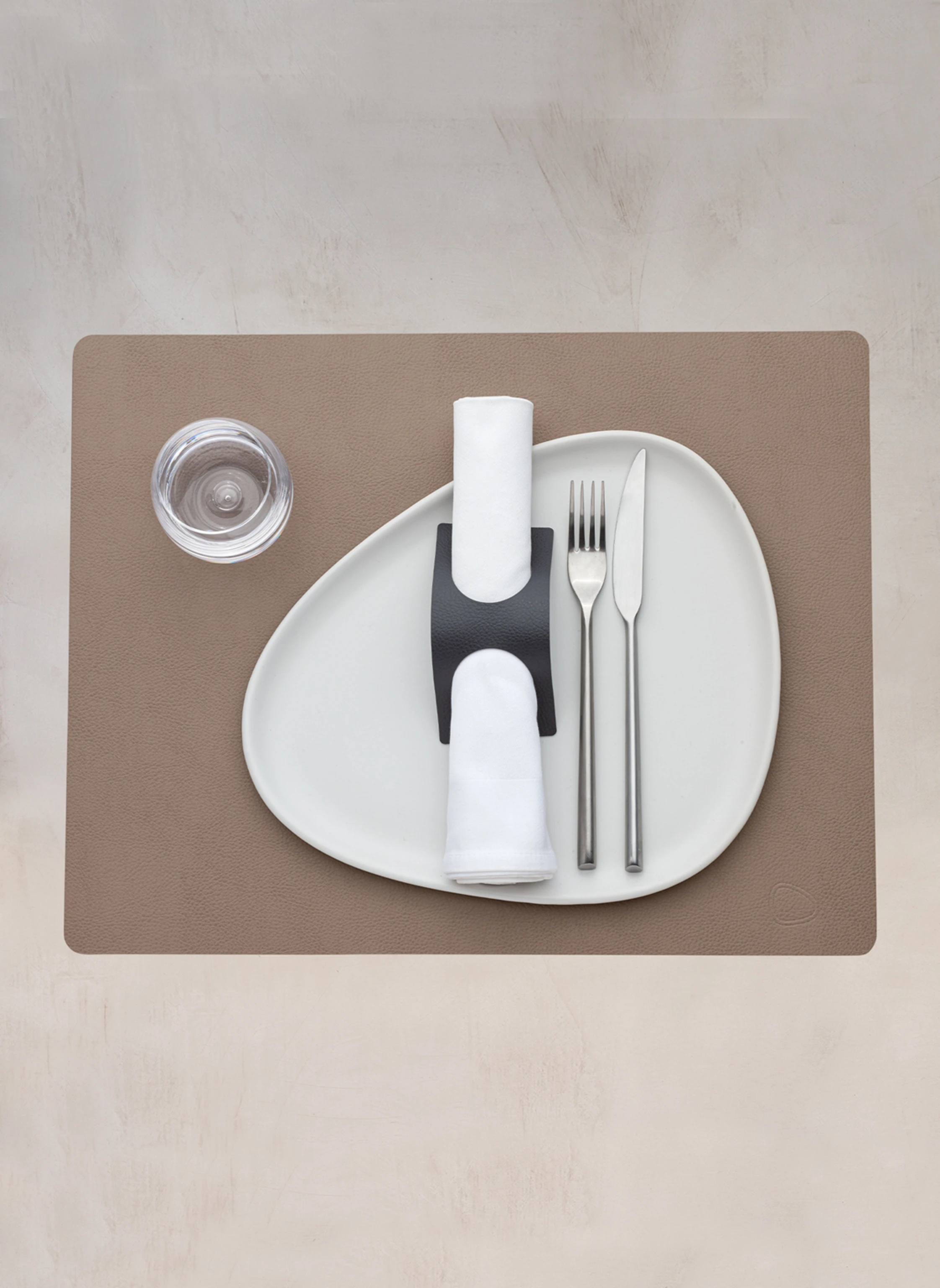 LINDDNA Tischset SQUARE L aus Leder