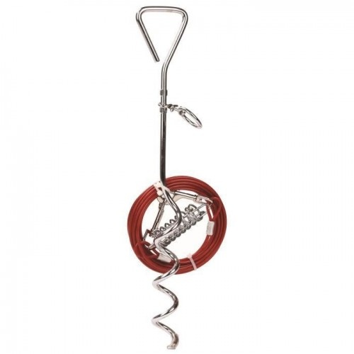 Kit de cabo e estaca de brinquedo MPets vermelho para cães