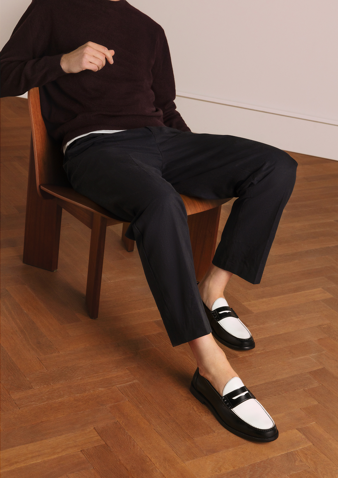 Zwarte leren loafers