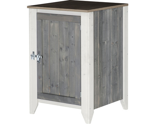 Tuinkast/buitenkeuken Konsta type 561 incl. 1 deur 60 x 60 x 88 cm lichtgrijs-crème