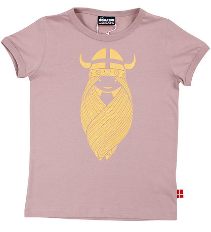 Danefæ T-Shirt - Danebasic - Rose Beige Freja m. Glitter
