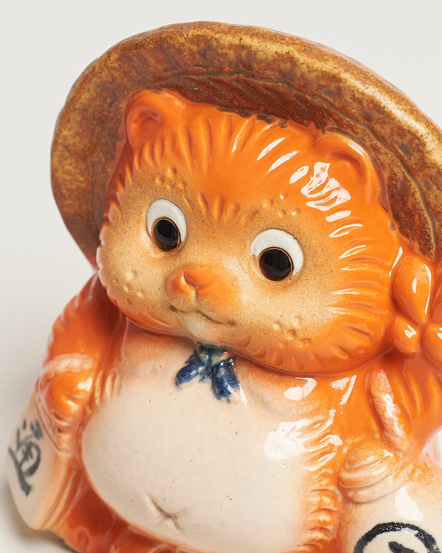 Beams Japan Fortune Racoon Piggy Bank Orange