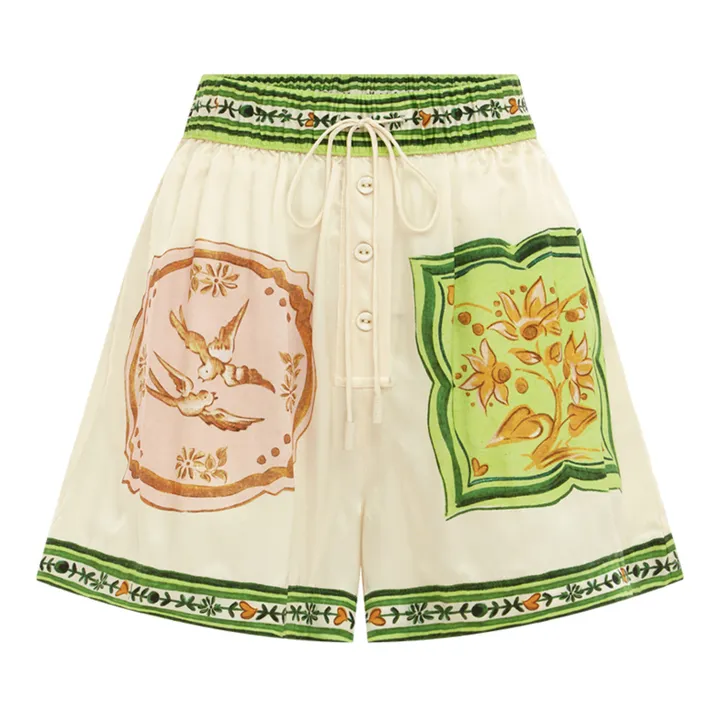 Alémais Short Porcelain Soie | Ecru