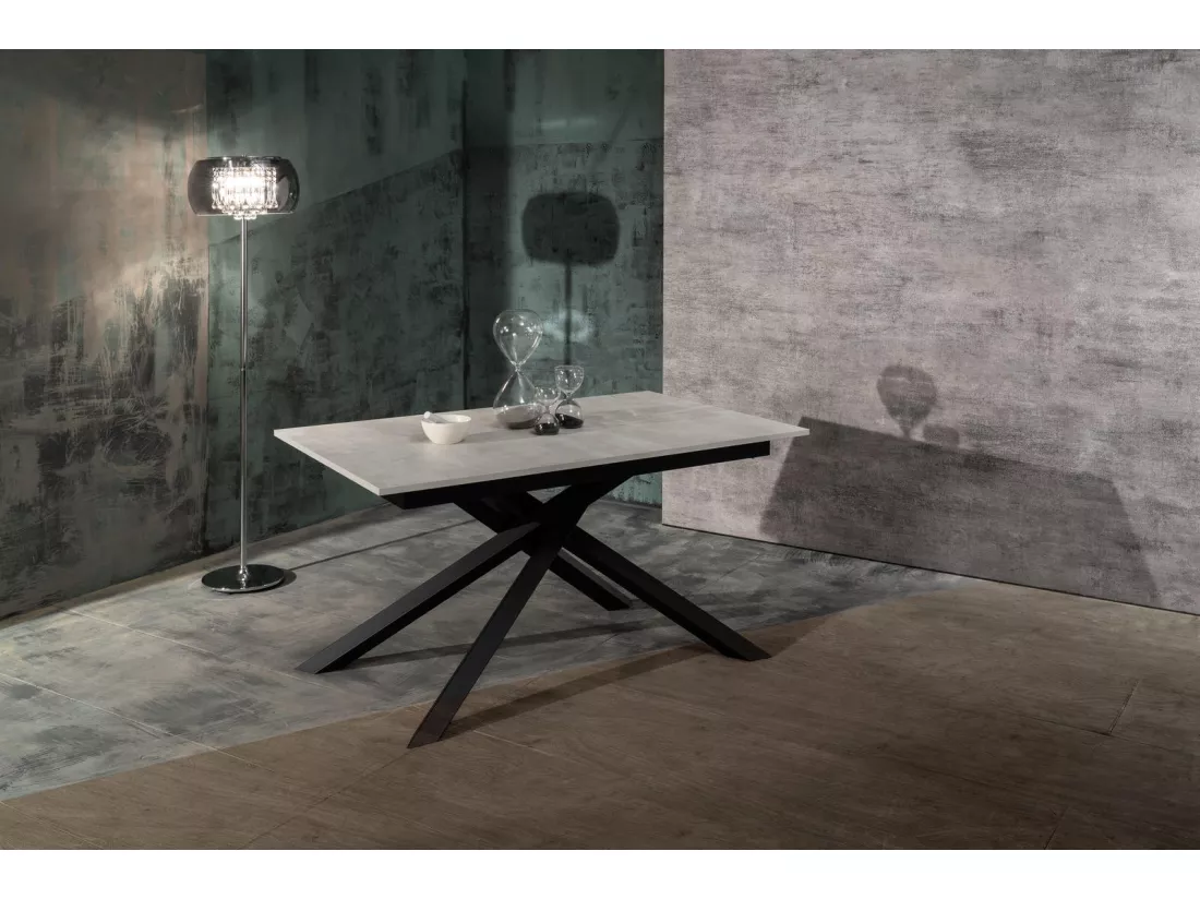 Pulse Table extensible (140/190 x 90 cm) en Mélamine Blanc