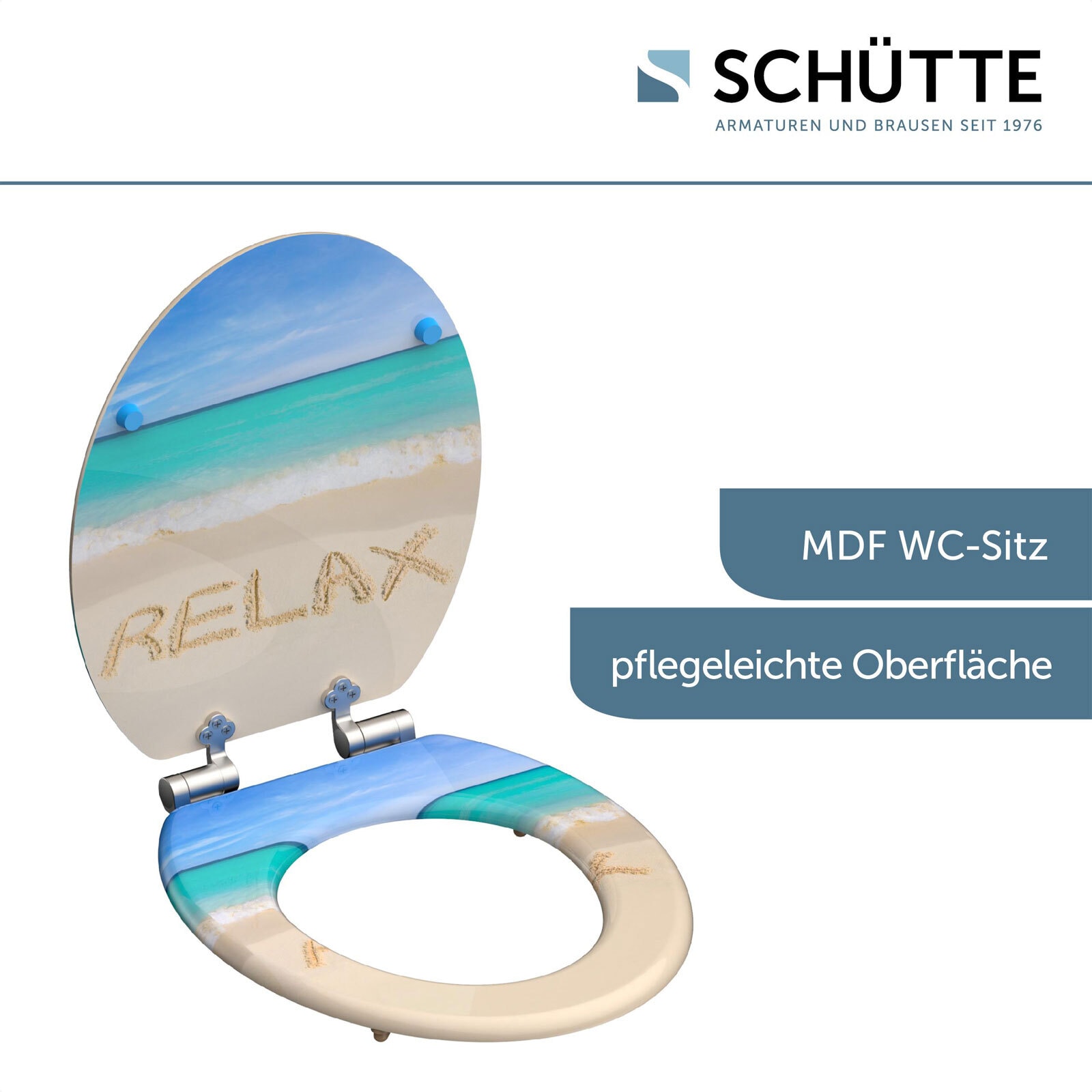 SCHÜTTE MDF WC-Sitz mit Holzkern Relax, Absenkautomatik