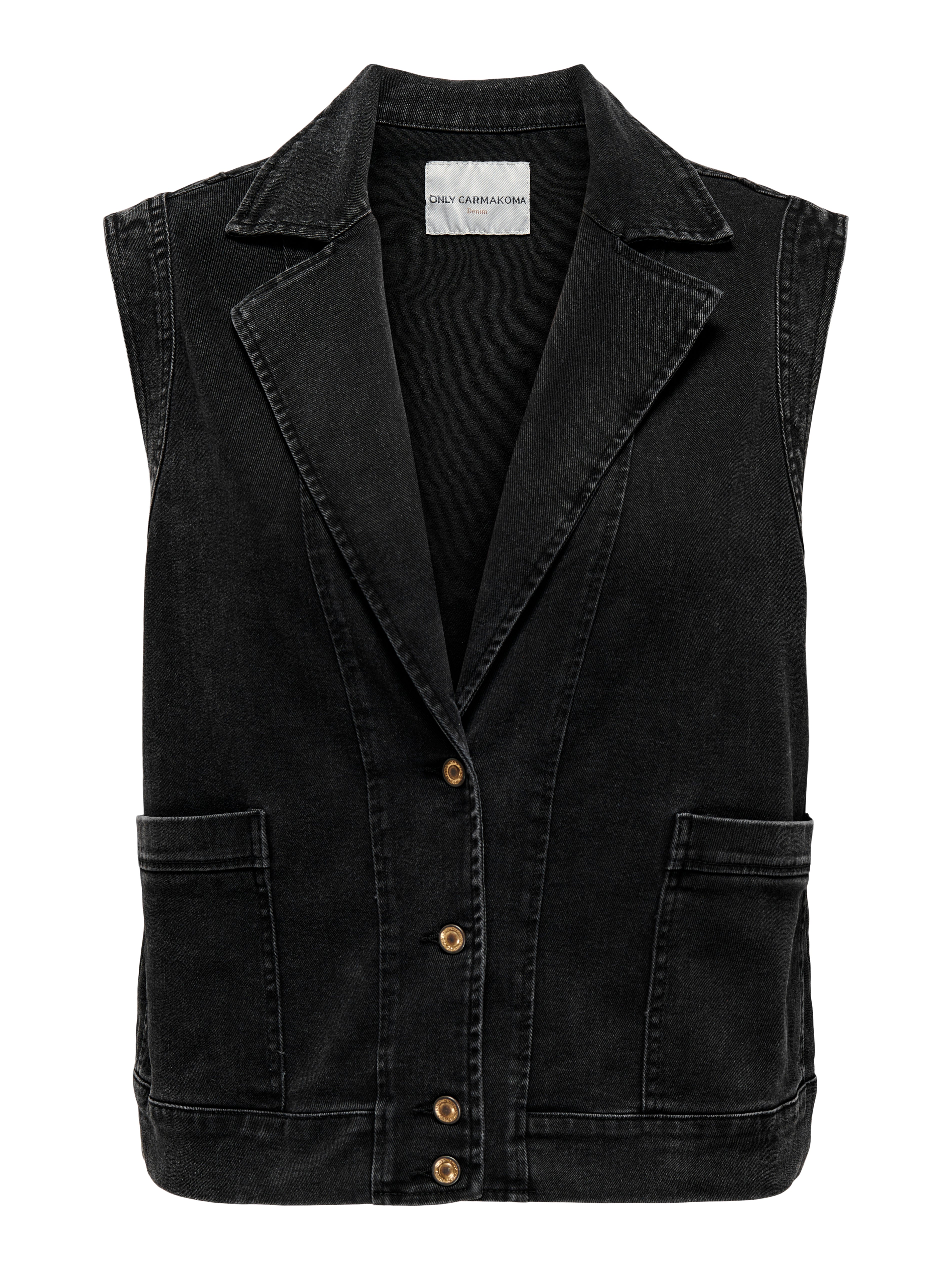 CARMIA Weste Black Denim