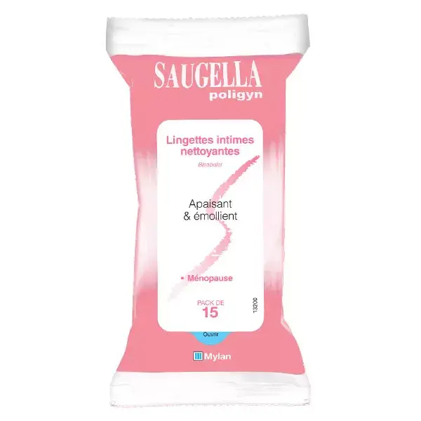 Saugella Poligyn Lingette Intime Nettoyante 15 unités