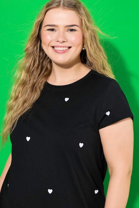T-Shirt, Rundhals,  Herzen
