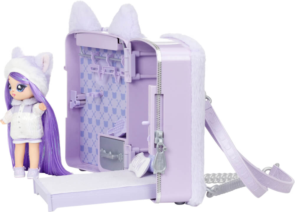 Na! Na! Na! Surprise 3-in-1 Backpack Bedroom Series 3 Playset-  Lavender Kitty