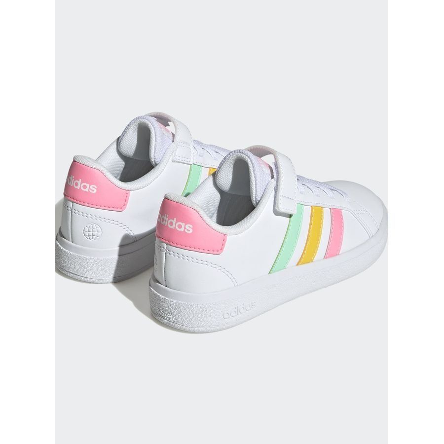 Adidas Chaussure à lacets élastiques et bride sur le dessus Grand Court Court