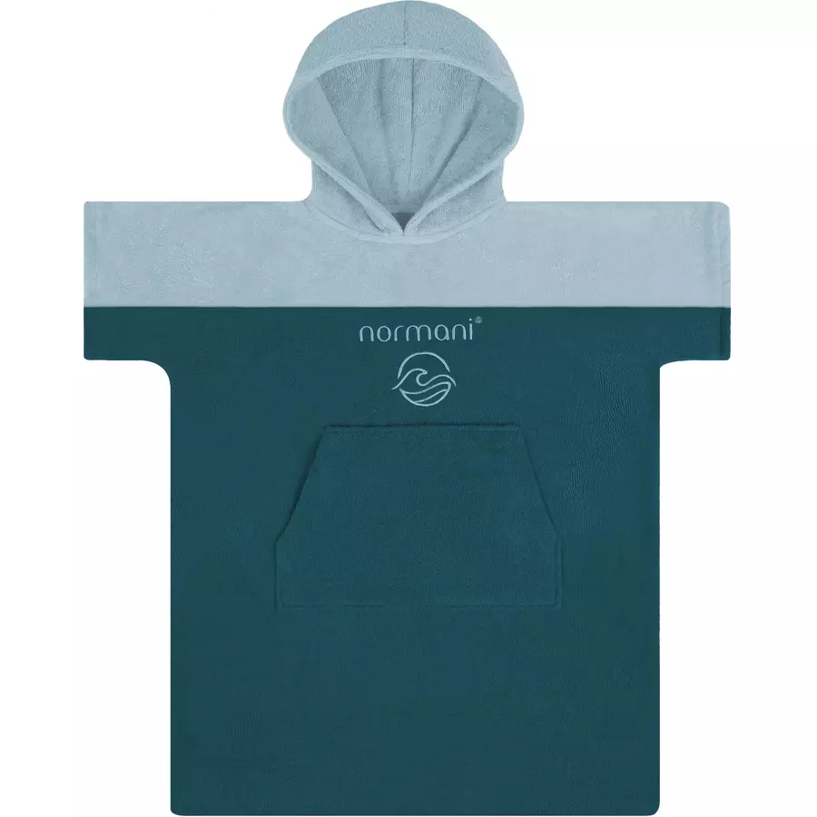normani Kinder Badeponcho 6-9 Jahre Puwai Petrol