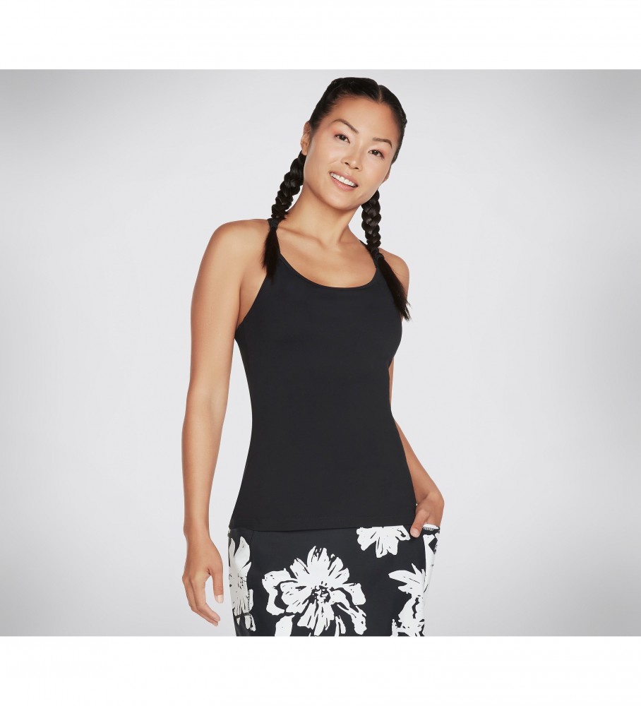 Sutiã Regata Skechers Camseta Goflex Racerback, cor preta