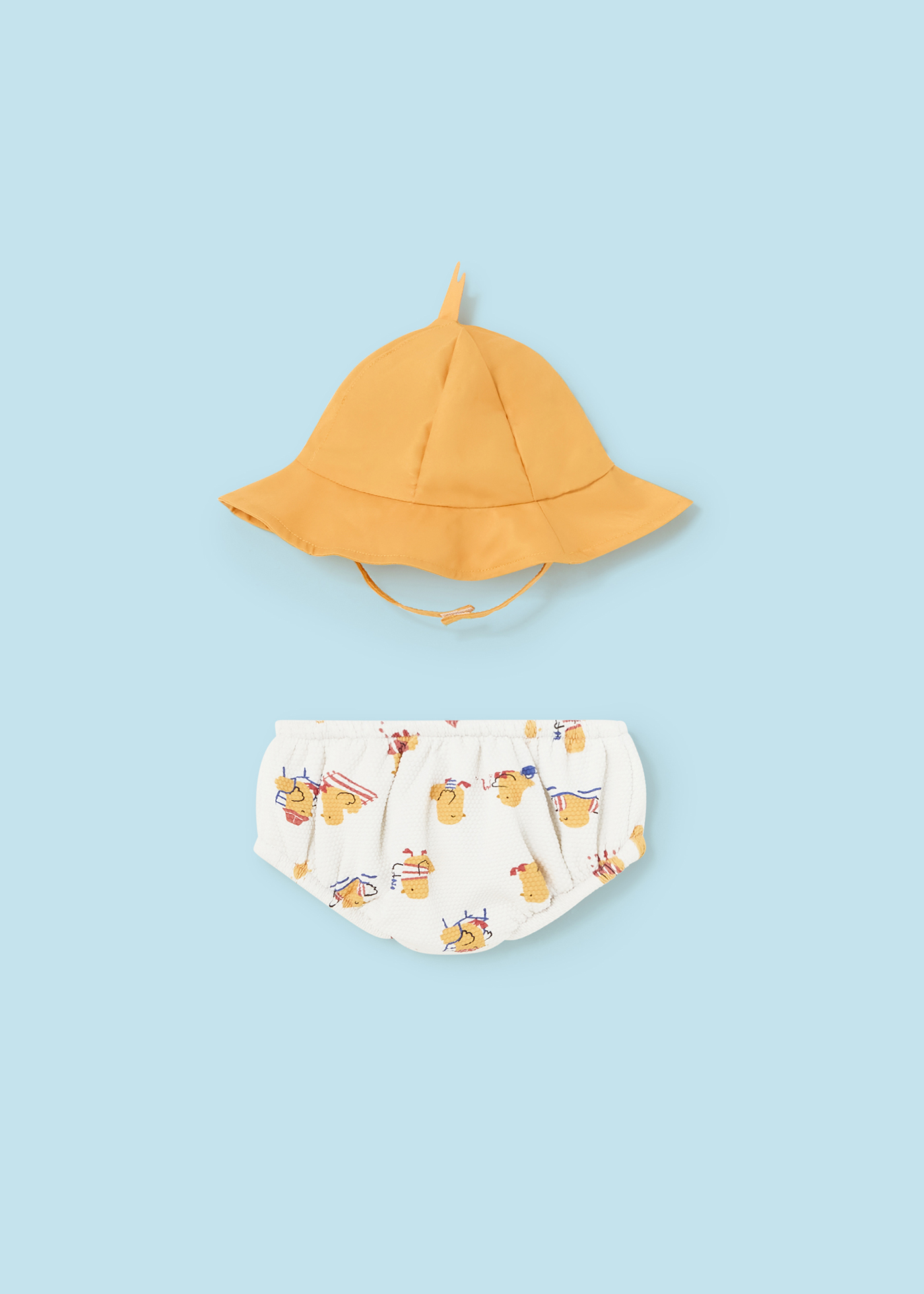 Conjunto de maiô e chapéu para recém-nascido Nectar