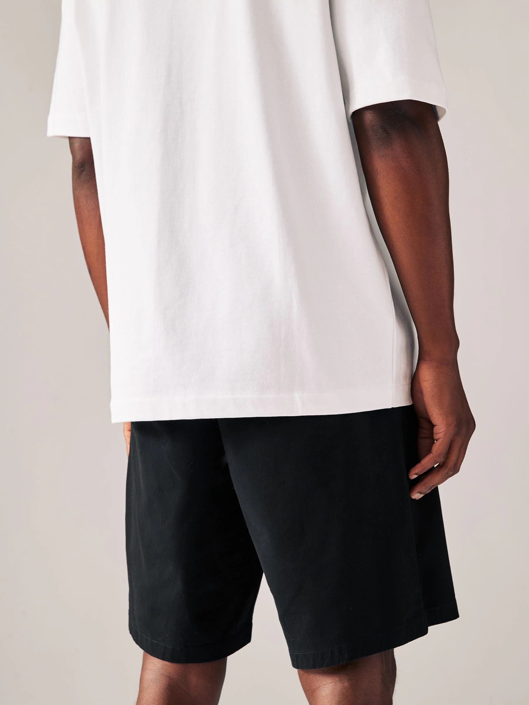 Zwart/marineblauw - Straight fit - Set van 2 chinoshorts met stretch