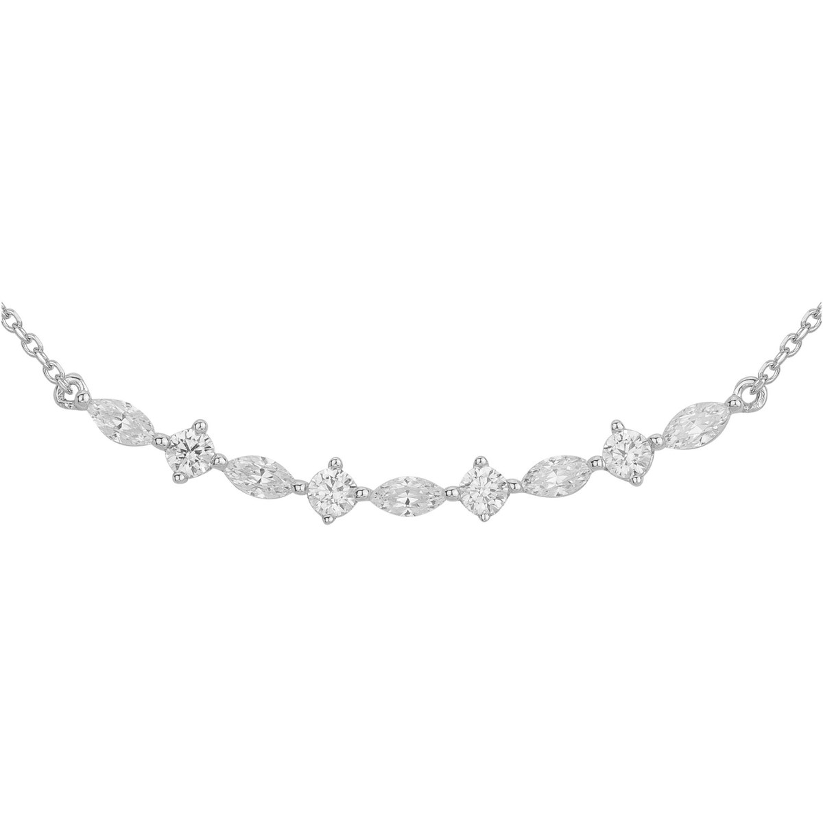 Collier en Argent avec oxyde de zirconium blanc