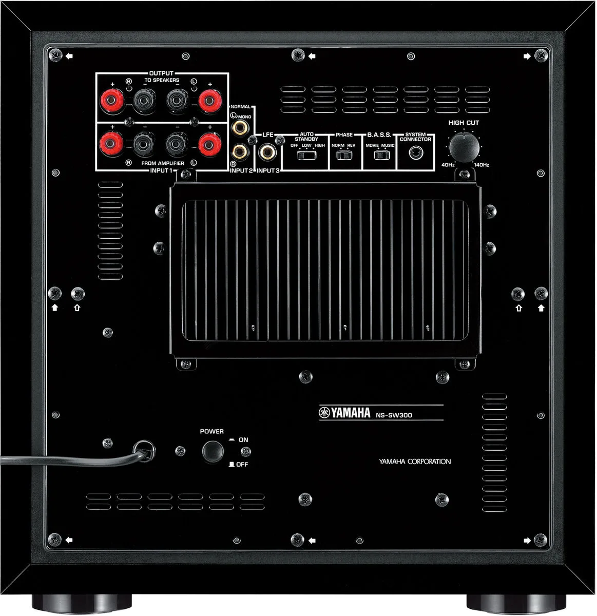 Yamaha NS-SW300 Noir laqué Caissons de basses