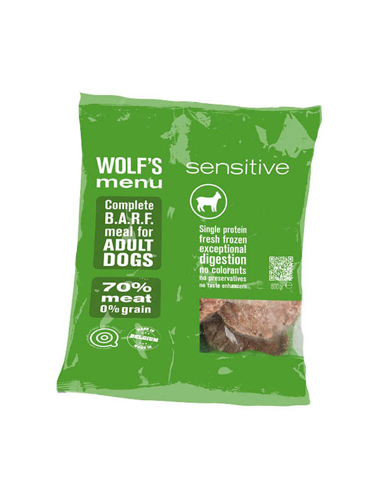 Wolf's Menu Sensitive - Hondenvoer - 800 Gram - lam