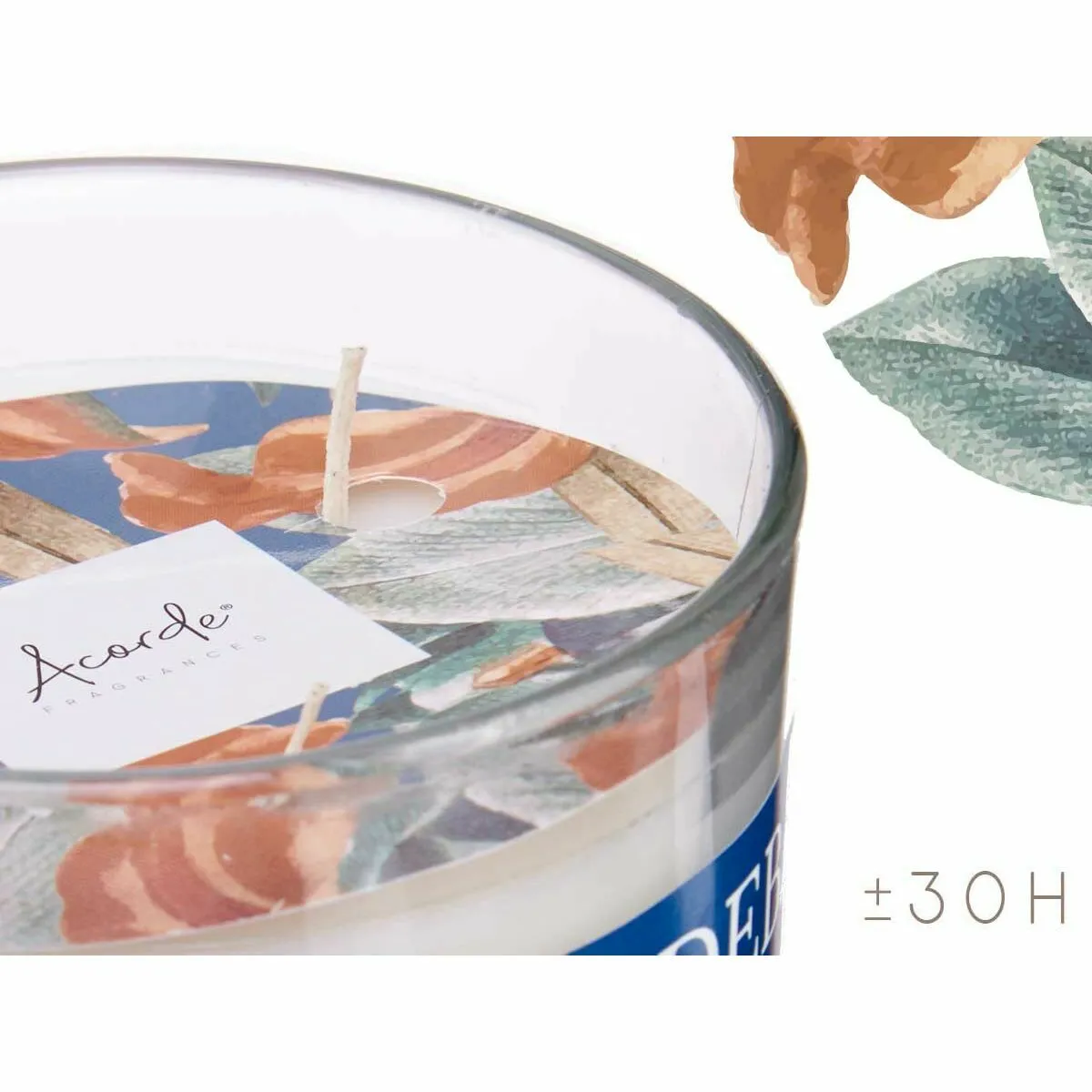 Acorde Bougie Parfumée Deban - Figue / Nénuphar - 6 Unités