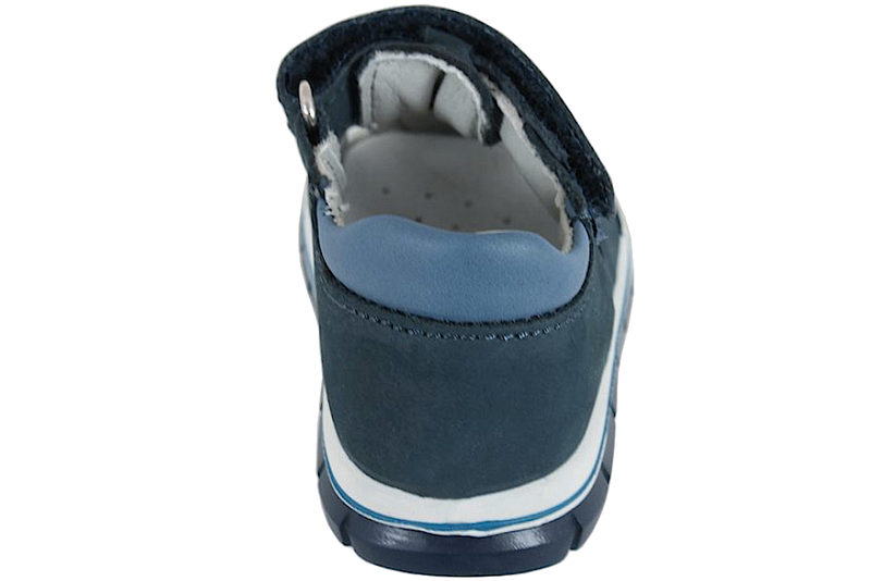 IMAC SANDAL I BLÅ NUBUCK MED LUKKET TÅ