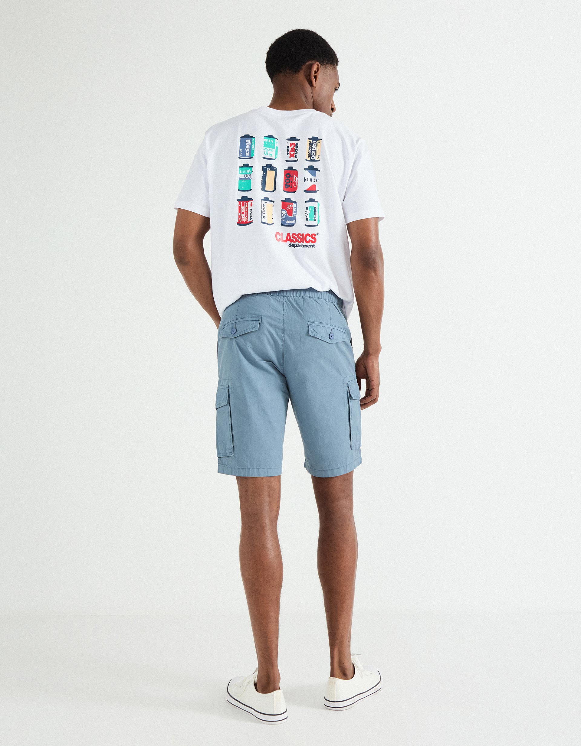 Calções Cargo, Homem, Azul