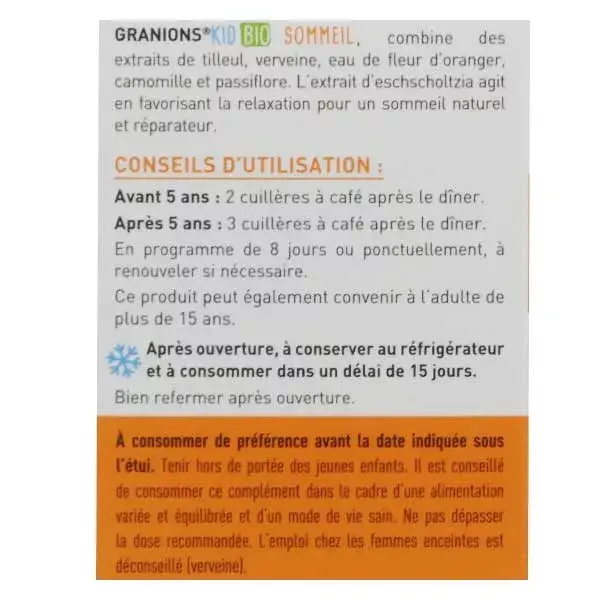 Granions Kid Organic Sleep 125ml