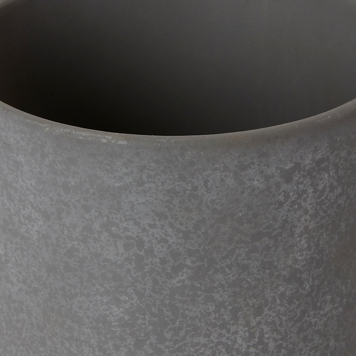 Pot rond béton finition mouchetée brillante ø12 cm