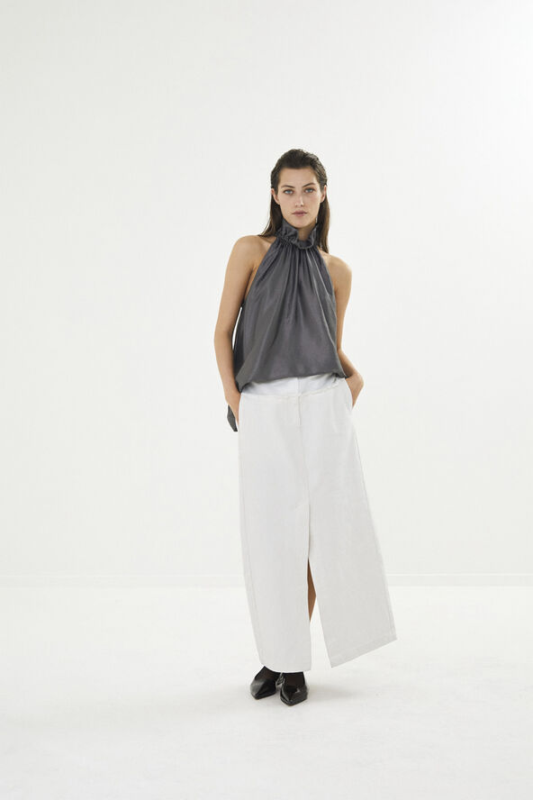 Rabens Saloner Duo canvas skirt - Rasmia Ecru