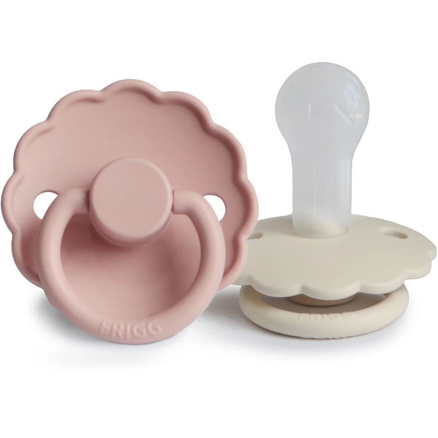 FRIGG Schnuller Daisy Silikon, BlushCream 6-18 Monate