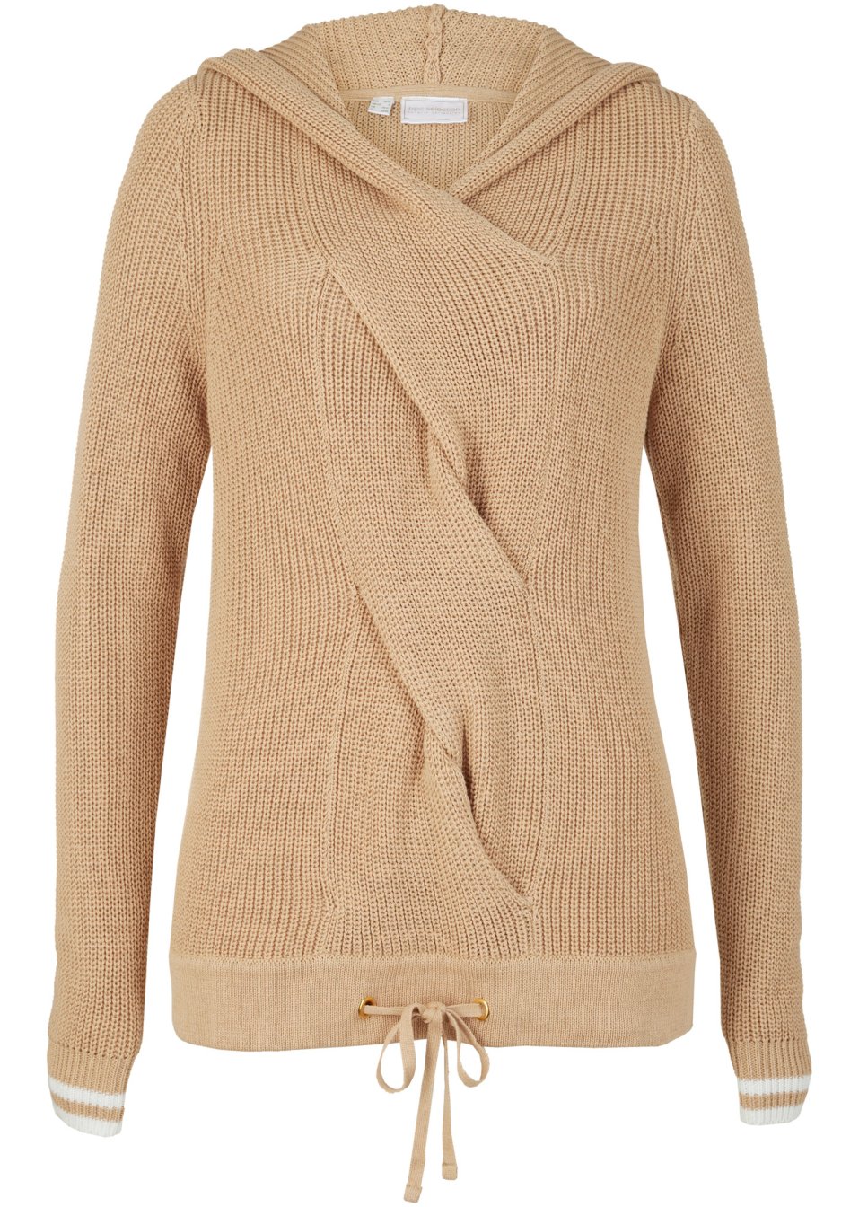 Pull à capuche avec motif torsadé raffiné