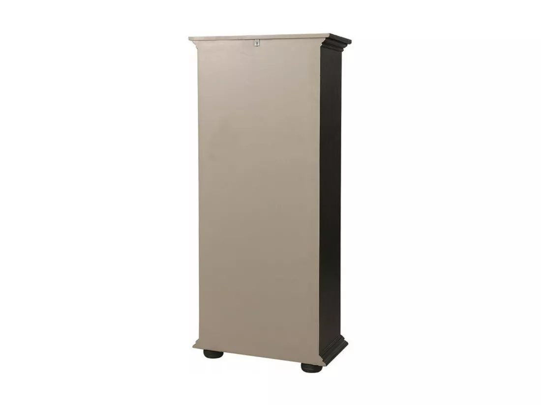Vitrine 1 porte Bois-MDF Noir - Bruges Interior's
