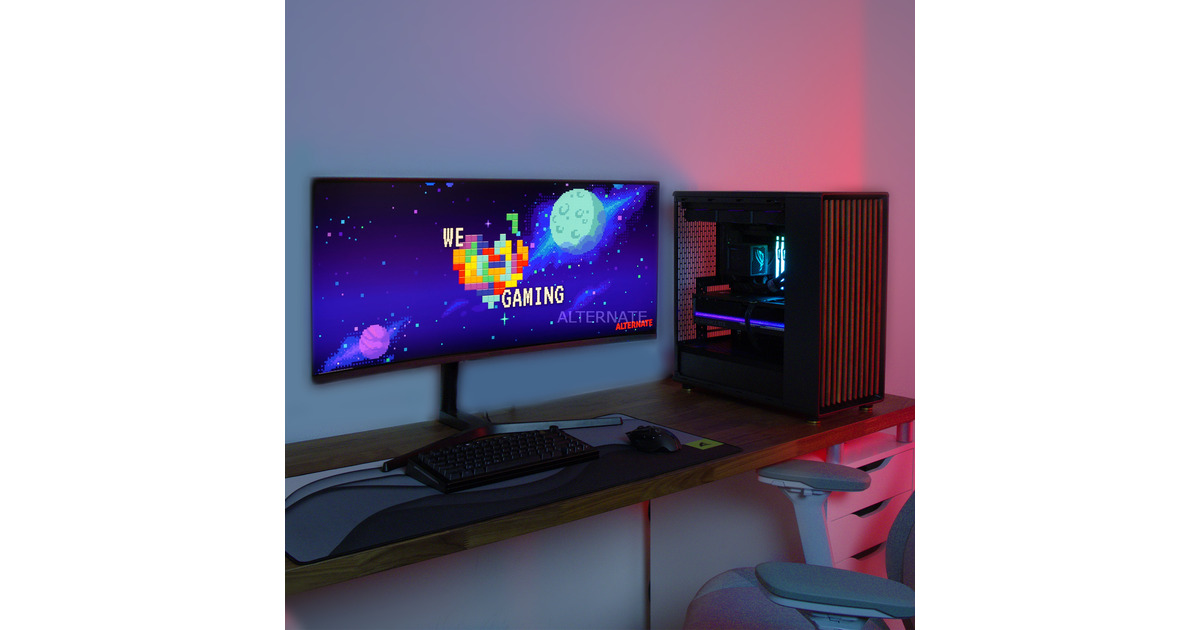 ALTERNATERyzen 9 - RTX  5080 Gaming pc Powered by ASUS  (Zwart/houtkleur | R9 9950X3D | RTX 5080 | 64 GB | 2 TB SSD)