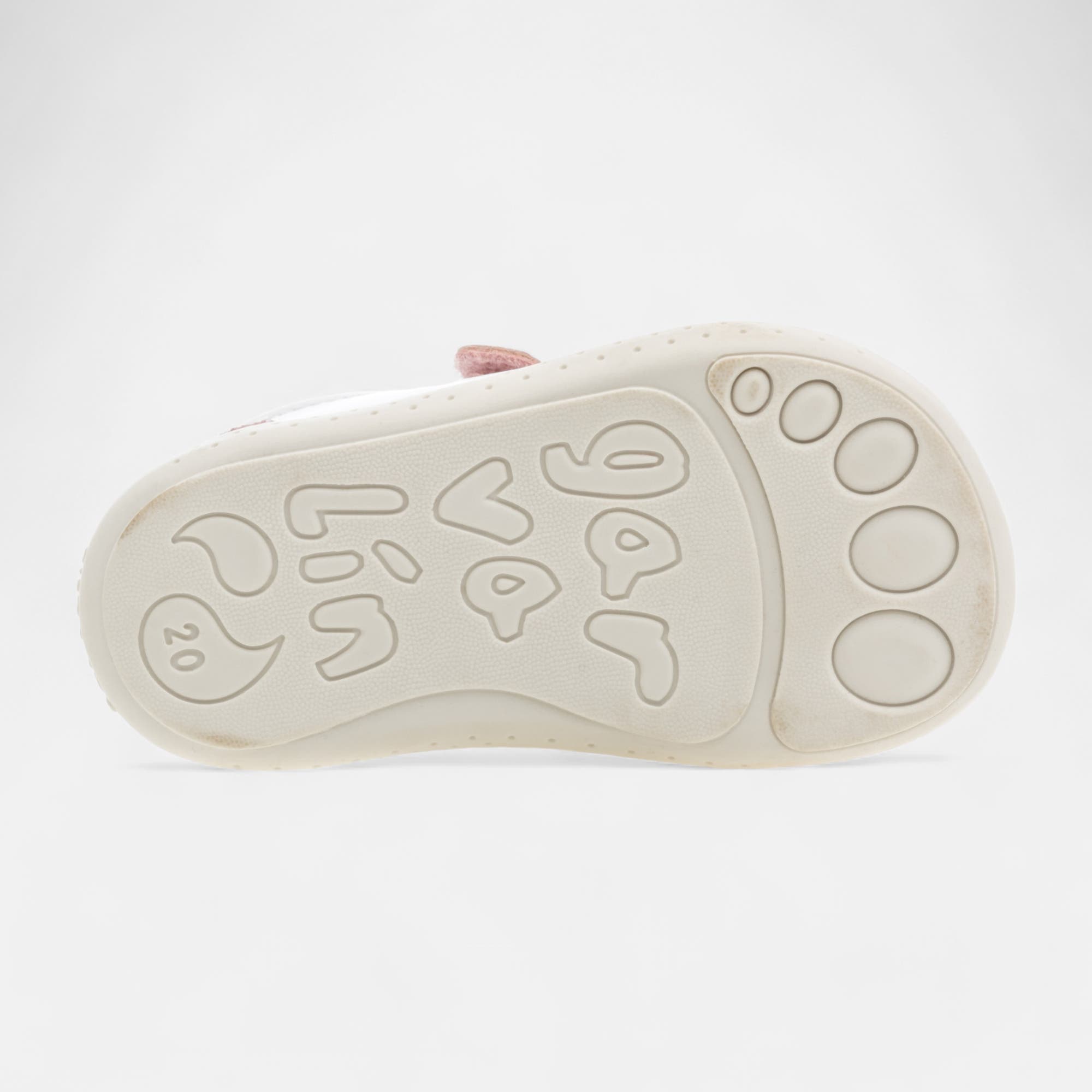 Baskets basses Bébé fille en cuir blanc