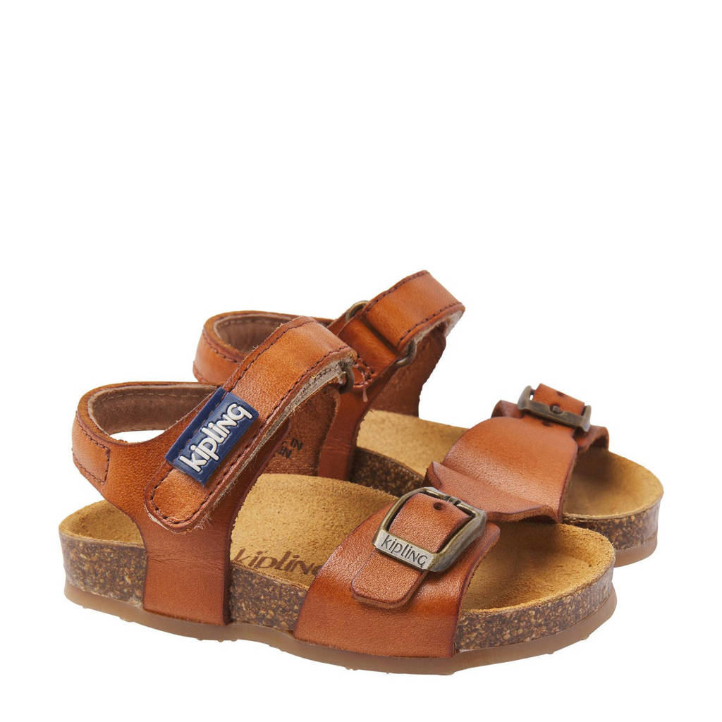Kipling Fabioleren sandalen cognac