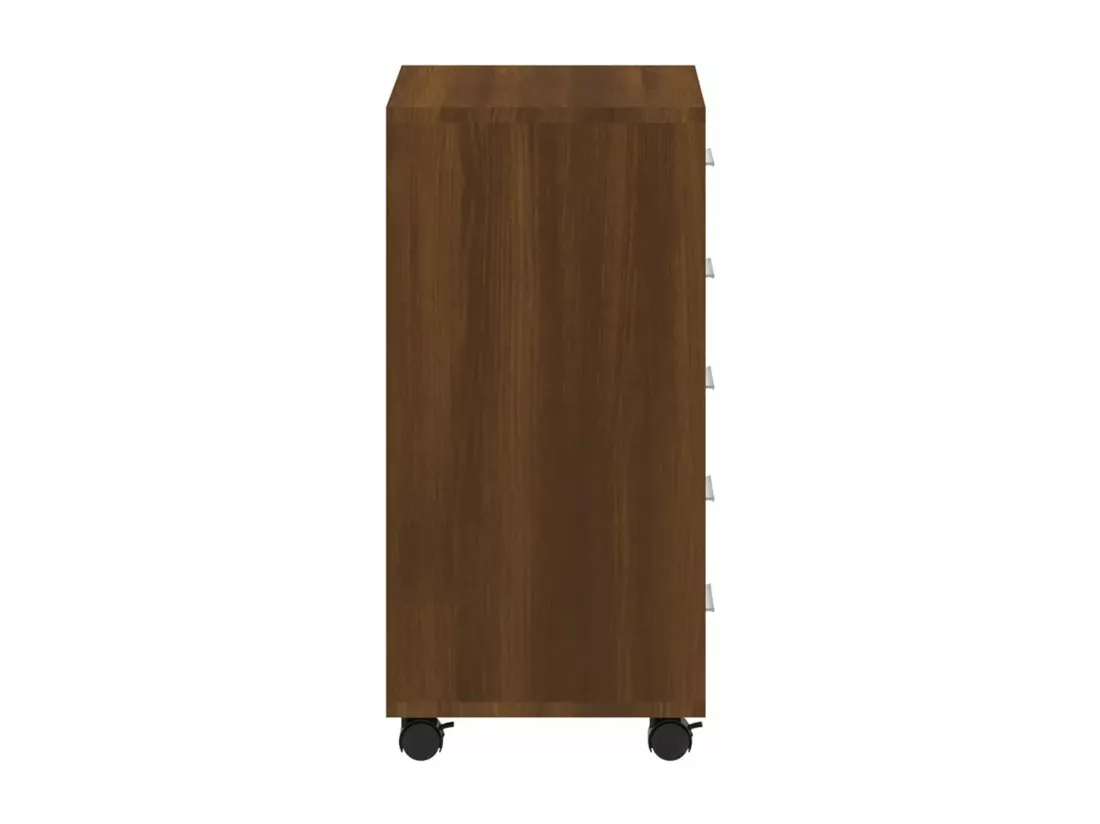 Armoire à tiroirs avec roulettes Chêne marron Bois d'ingénierie
