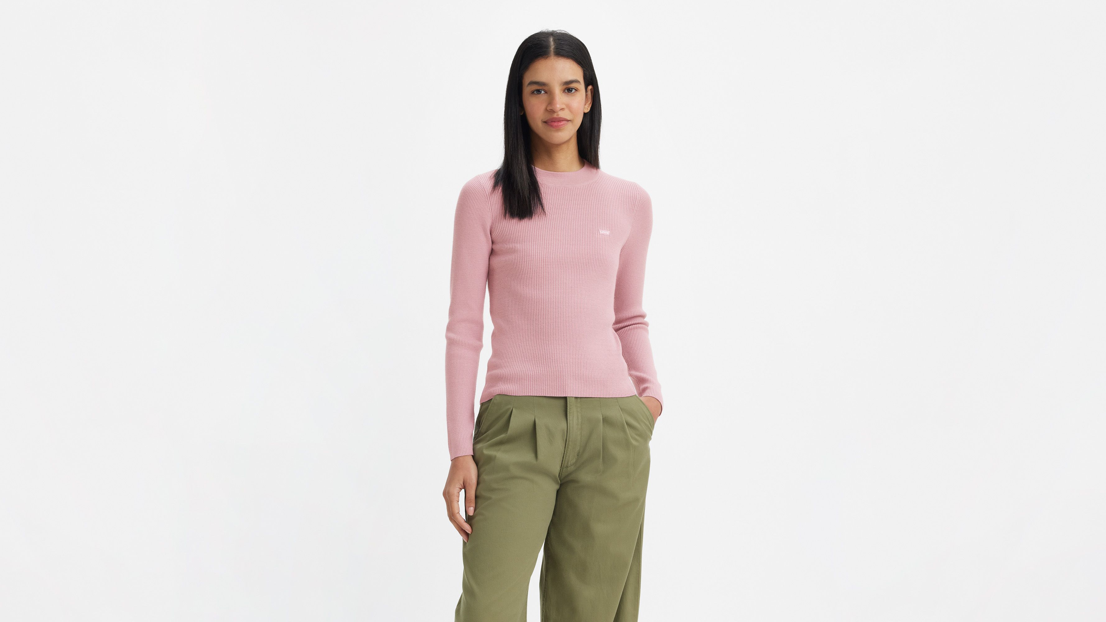 Pull-over col rond maille côtelée - Keepsake Lilac - Violet