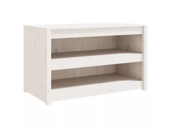 Armoires de cuisine d'extérieur 2 pcs blanc bois de pin massif