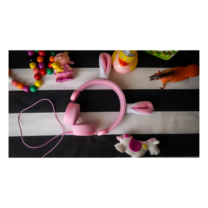 Kidywolf Casque audio filaire enfant Lapin | Rose