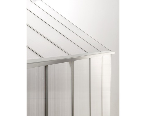 Vitavia Triton 2500 kas, 6 mm dubbelwandige polycarbonaat panelen, met fundering, 198x131 cm, aluminium