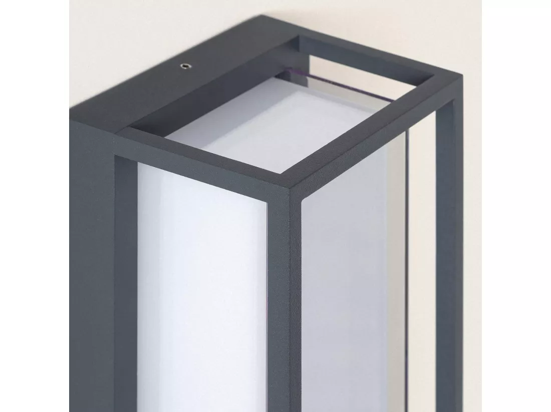 Applique murale extérieur LED à double diffuseur sélectionnable Calysta 12 W en aluminium CCT Anthracite