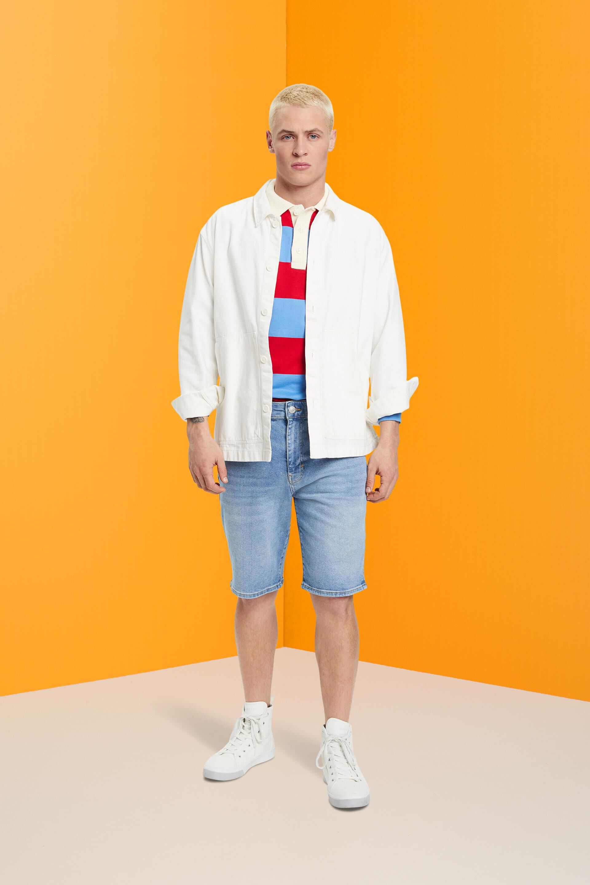 Short en jean décontracté de coupe Slim Fit
