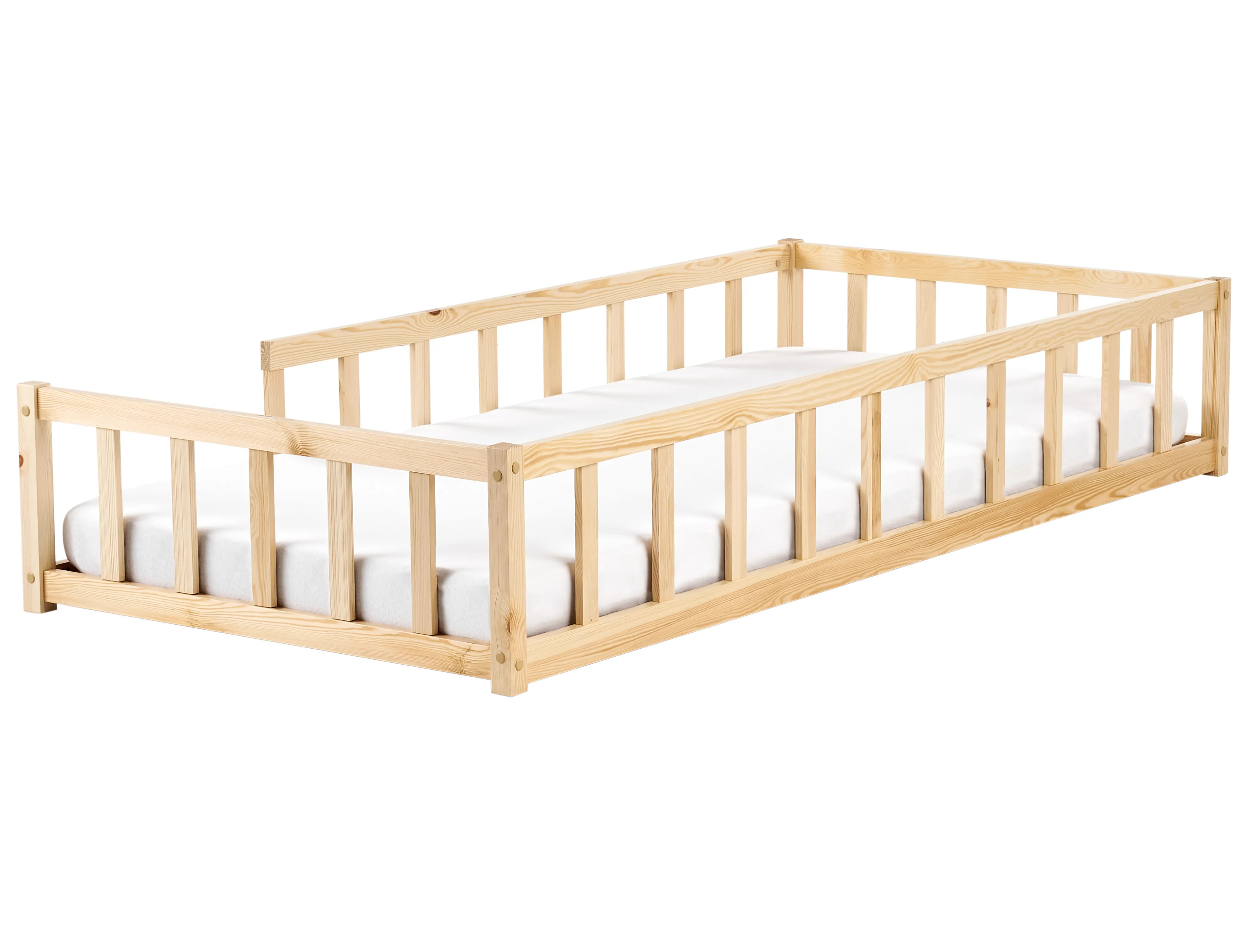 Kinderbed Dennenhout MEYMAC 90 x 200 cm Lichtbruin