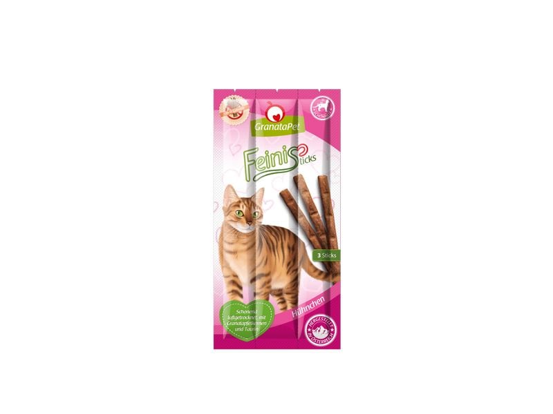GranataPet Katzen-Snack FeiniSticks Hühnchen 15 g Ergänzungsfuttermittel für Katzen