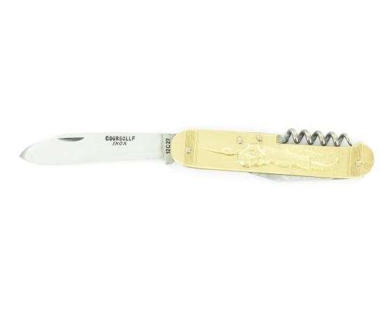 Chasseur - Chien - 3 pièces - Inox Couteau de poche par Coursolle