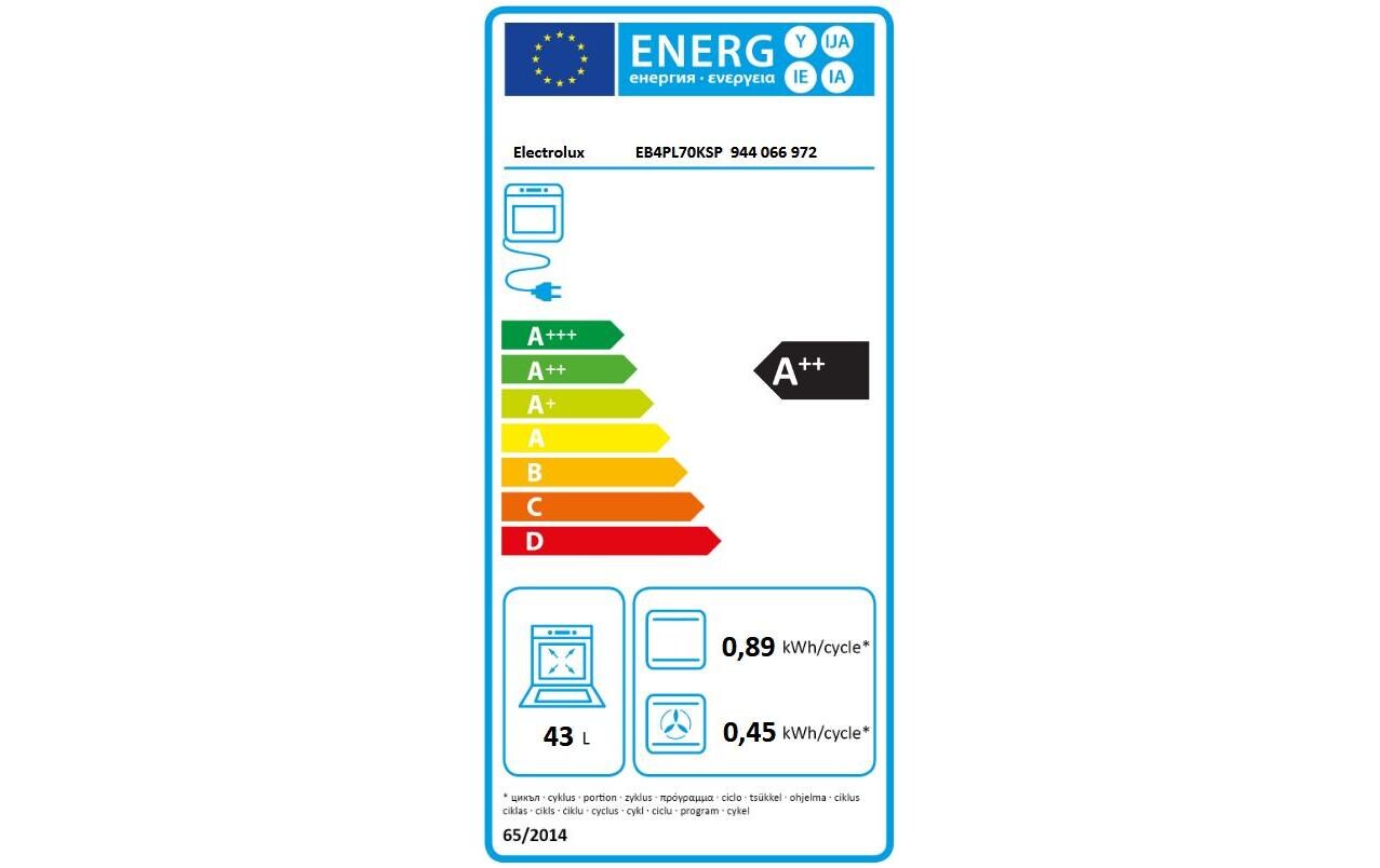 Einbaudampfbackofen EB4PL70KSP Schwarz A++<br>Backofen für den Einbau