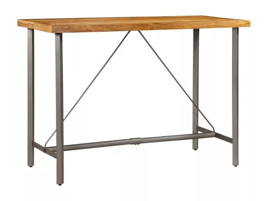 Table de bar Teck recyclé massif 150 x 70 x 106 cm