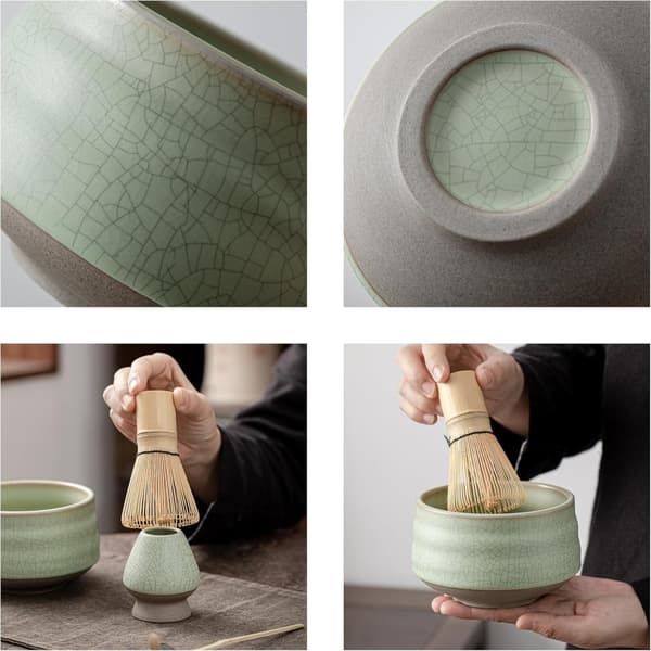 INF Matcha Visp Sett CT Syv Deler - Hvit Krakelert Glasur