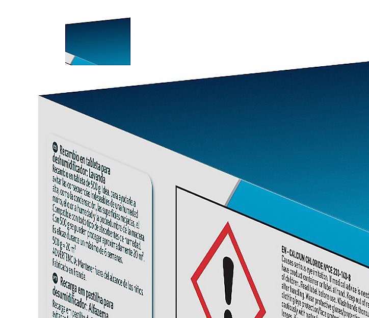 Recharge pour absorbeur d'humidité 2 galets percés Blyss lavande 500g