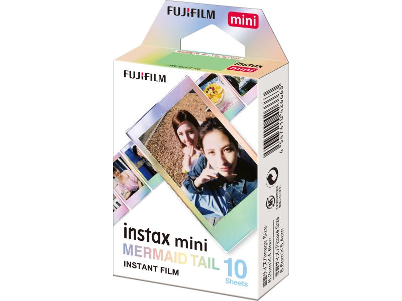 Fujifilm Sofortbildfilm Instax Mini Mermaid Tail 10 Blatt Filme passend zu Instax Mini 90 Neo Classic und Mini 8