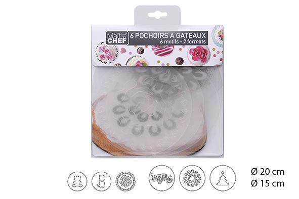 6 POCHOIRS A GATEAUX
